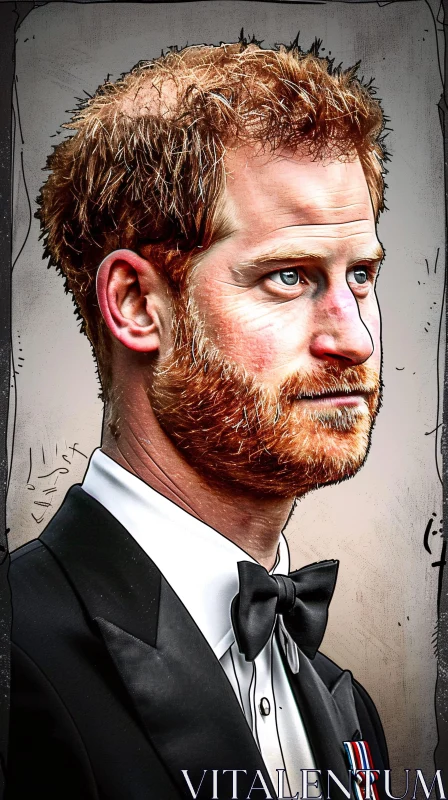 AI ART Artistic Rendering of Prince Harry