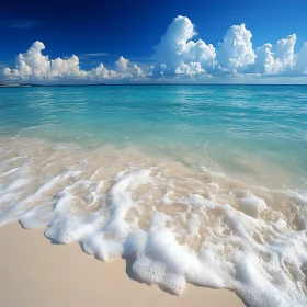 Coastal Bliss: Waves on a Sunny Beach