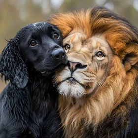 Lion and Dog Together