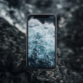 Swirling Water on Phone Display