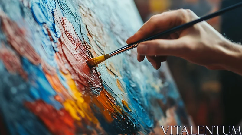 AI ART Artistic Creation with Paint and Brush