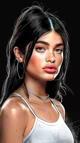 Digital Illustration Featuring Kylie Jenner