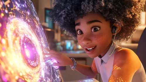 Woman and Galaxy: A Digital Encounter