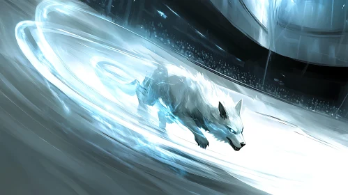 Ethereal Wolf Run Digital Art