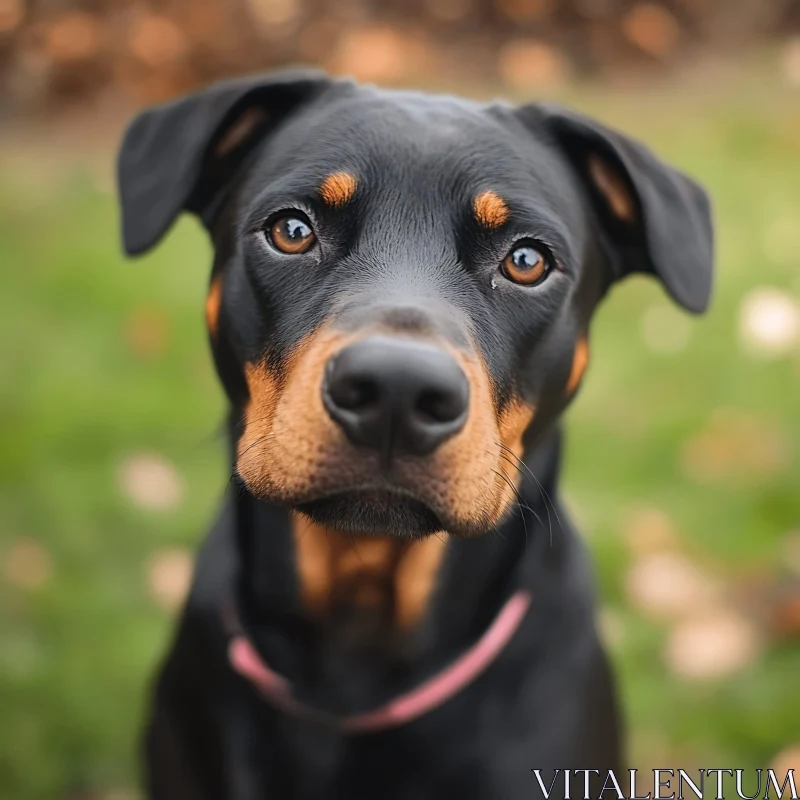 Expressive Black and Tan Dog Close-Up AI Image