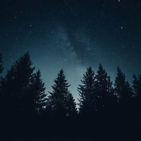 Starry Night in the Forest