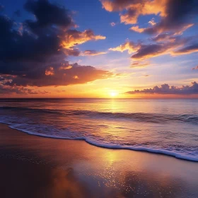 Seascape Sunset: A Peaceful Ocean View