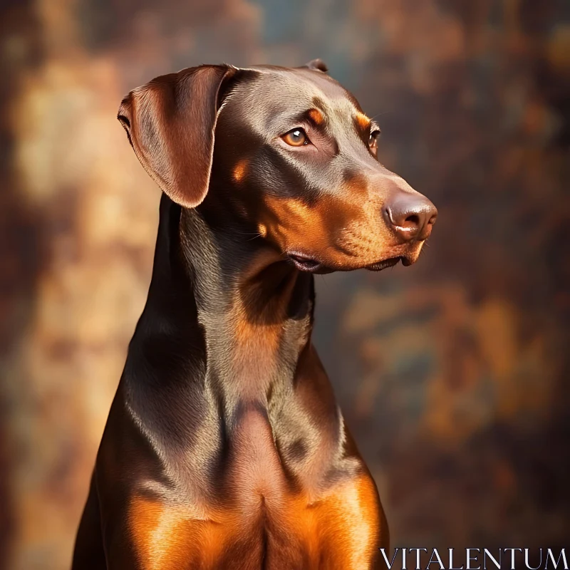 Refined Doberman Dog Image AI Image