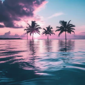 Tropical Sunset Reflection