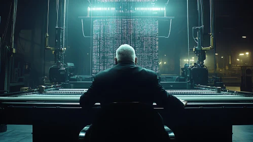 Man in Control of Data Machine
