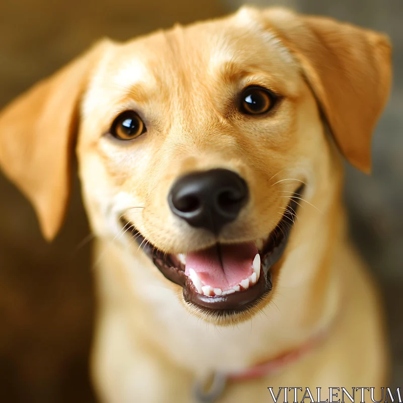 Joyful Dog Portrait AI Image