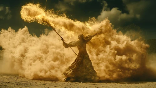Enchanting Wizard Casting a Spell