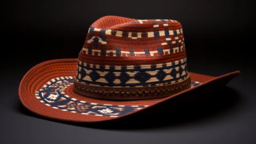 Exquisite Cowboy Hat with Textile Pattern by Michael McNally