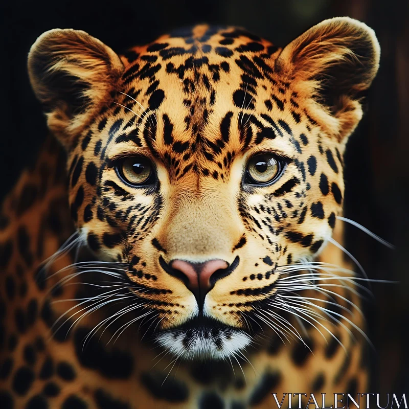 Leopard Face Close-Up AI Image