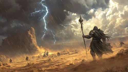 Desert Storm Warrior with Staff
