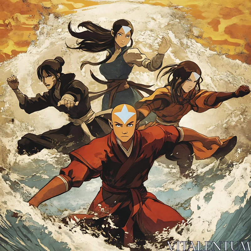 Anime Characters in Action Poses