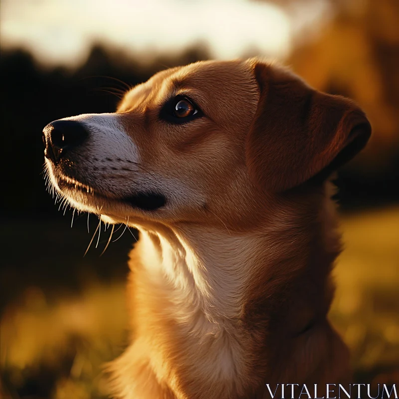 Canine Close-Up in Sunset Light