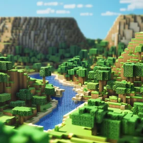 Pixel Art Nature Scene