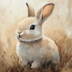 Rabbit in Grass Art