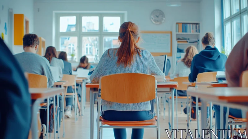 Students in Classroom During Lesson