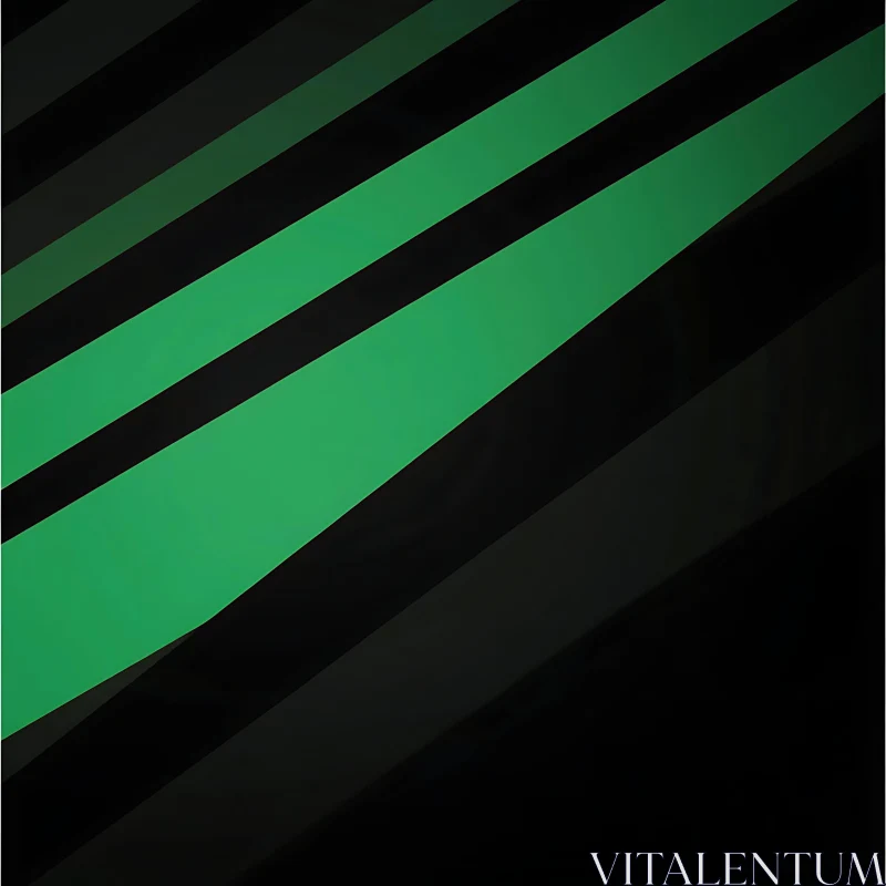 Green and Black Diagonal Lines AI Image