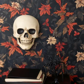 Floral Skull Still Life