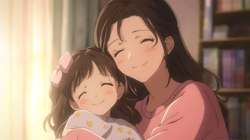 Anime Mother-Daughter Moment