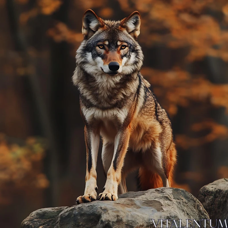 Wolf on the Rocks