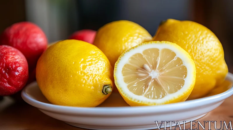 Bright Yellow Citrus Fruits Composition