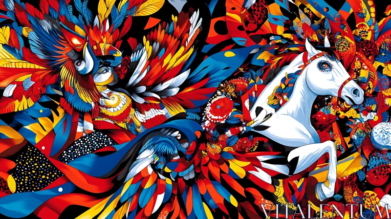 Colorful Abstract Animal Artwork