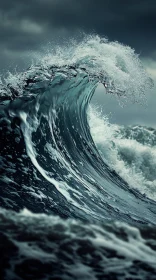 Ocean Wave Cascade During Storm