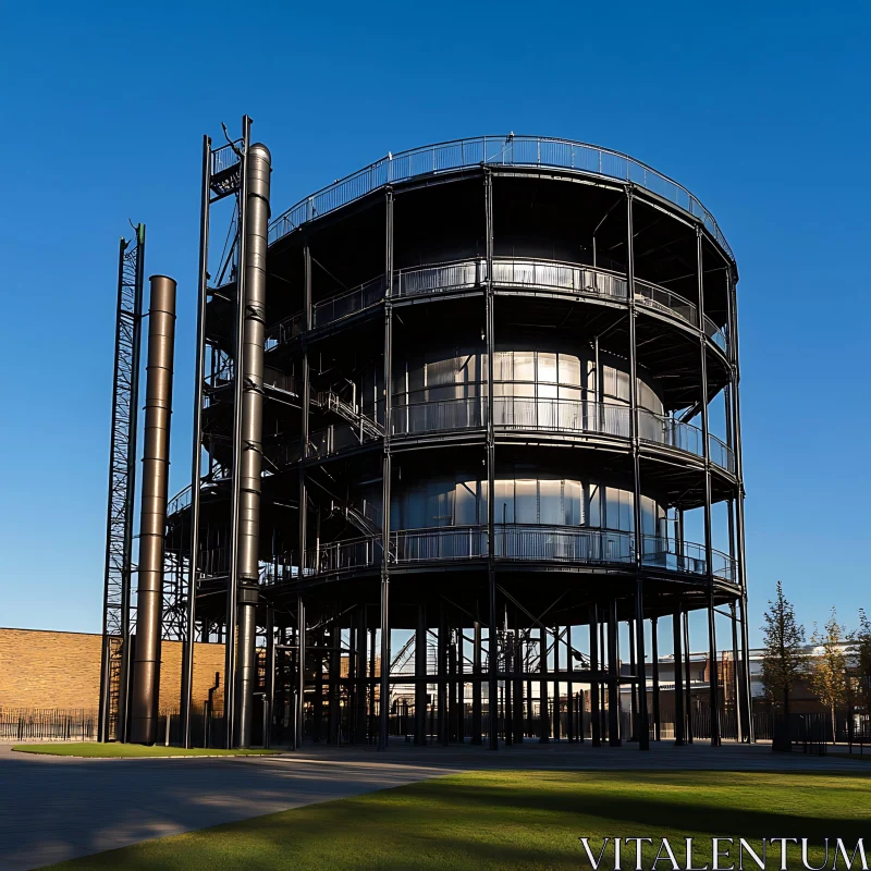 Large Cylindrical Metal Building
