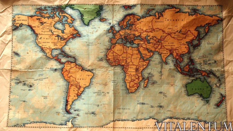 Old World Map AI Image