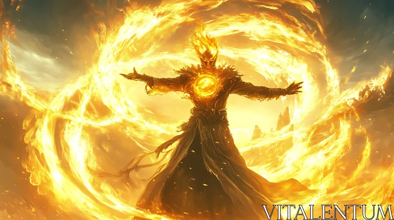 Enchanting Fire Mage Illustration