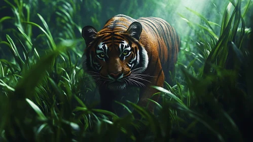 Tiger Emerging from the Jungle