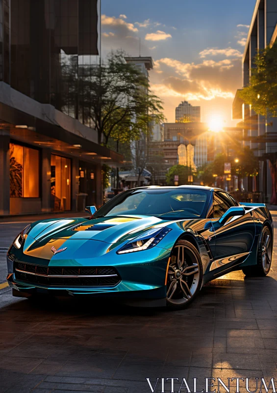 Luxurious Sports Car in Evening Glow