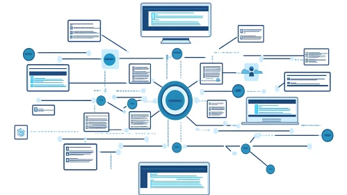 Connected Devices in a Network Diagram