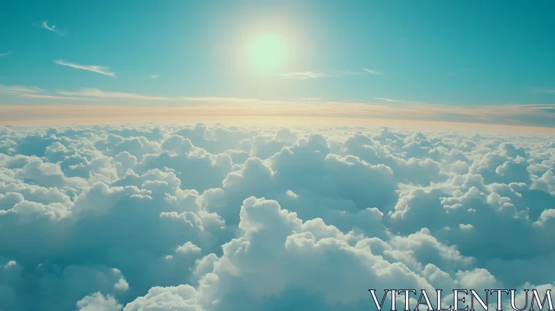 Aerial View of Clouds and Sky
