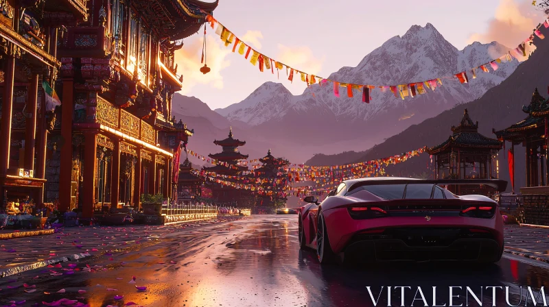 Exotic Drive Amidst Cultural Temples and Majestic Mountains