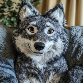 Portrait of a Smiling Wolf