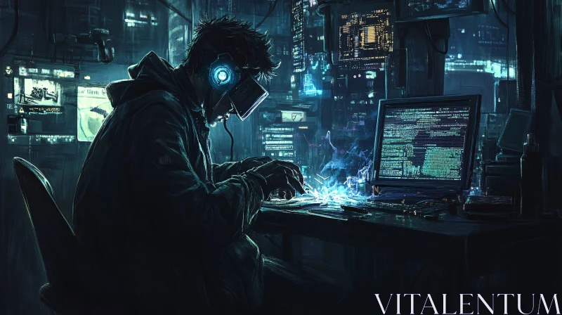 Dark Coding: A Cyberpunk Scene of the Future