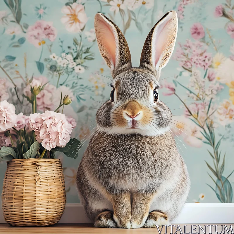 Whimsical Bunny Amidst Blossoms