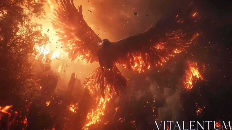 Phoenix Ablaze: A Fiery Flight