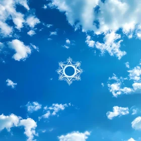 Celestial Ornament in Blue Sky