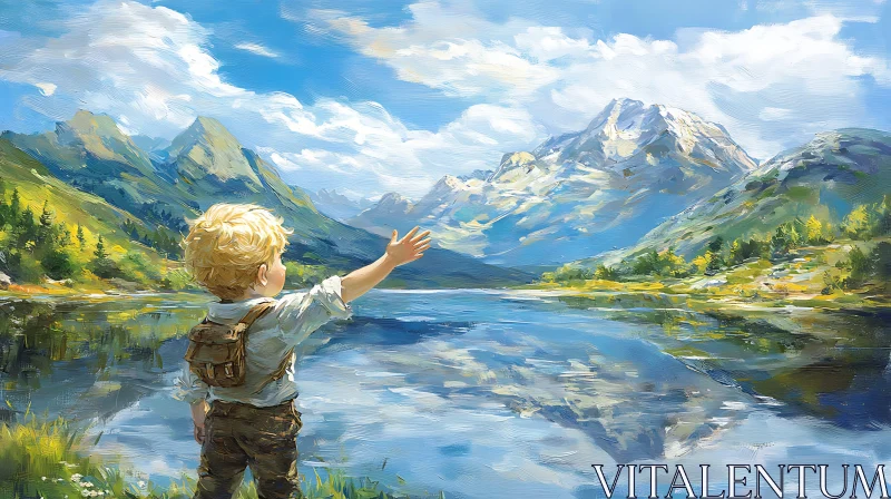 Child's View of Mountain Reflection