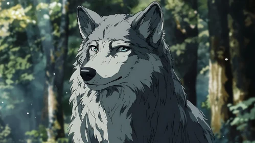 Gray Wolf in Natural Habitat