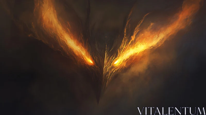Abstract Fire Energy Dark Background