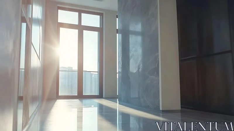 Bright Room with Sunlight and Window