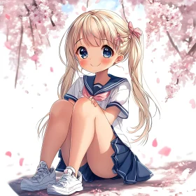 Sakura Season Anime Illustration