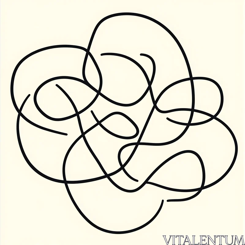 Minimalist Black Line Shape Design